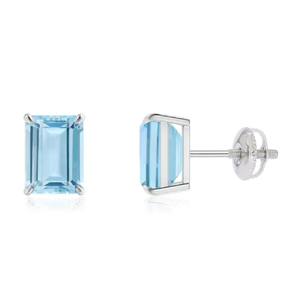 Lex & Lu Sterling Silver Diamond & Aquamarine Earrings Jacket LAL113294-Prime Lex & Lu Sterling Silver Diamond & Aquamarine Earrings Jacket LAL113294-Prime